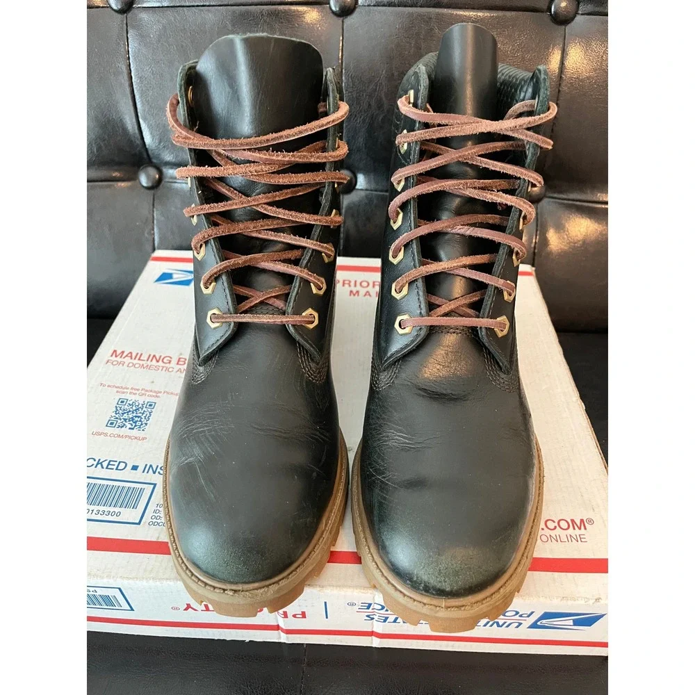 Timberland 6 Inch Premium Green Leather Waterproof Boots